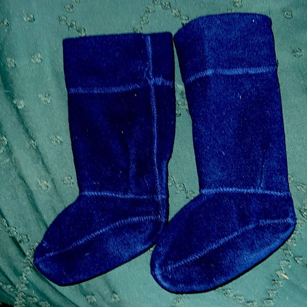 Kids Hunter Socks Fleece For Hunter Original Boots Navy Blue, Like new, Size S